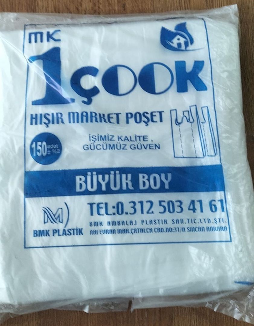 1 Çook Büyük Boy Hışır Market Poşet