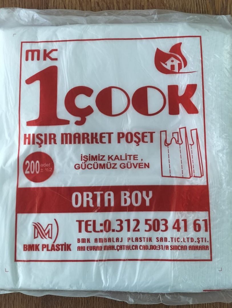 1 Çook Orta Boy Hışır Market Poşet